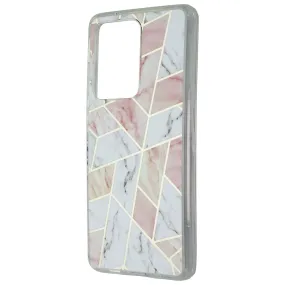 Flexible Detail Smooth Form Texture Mybat Premium Dual Layered Case for Samsung Galaxy S20 Ultra - Pink Marble