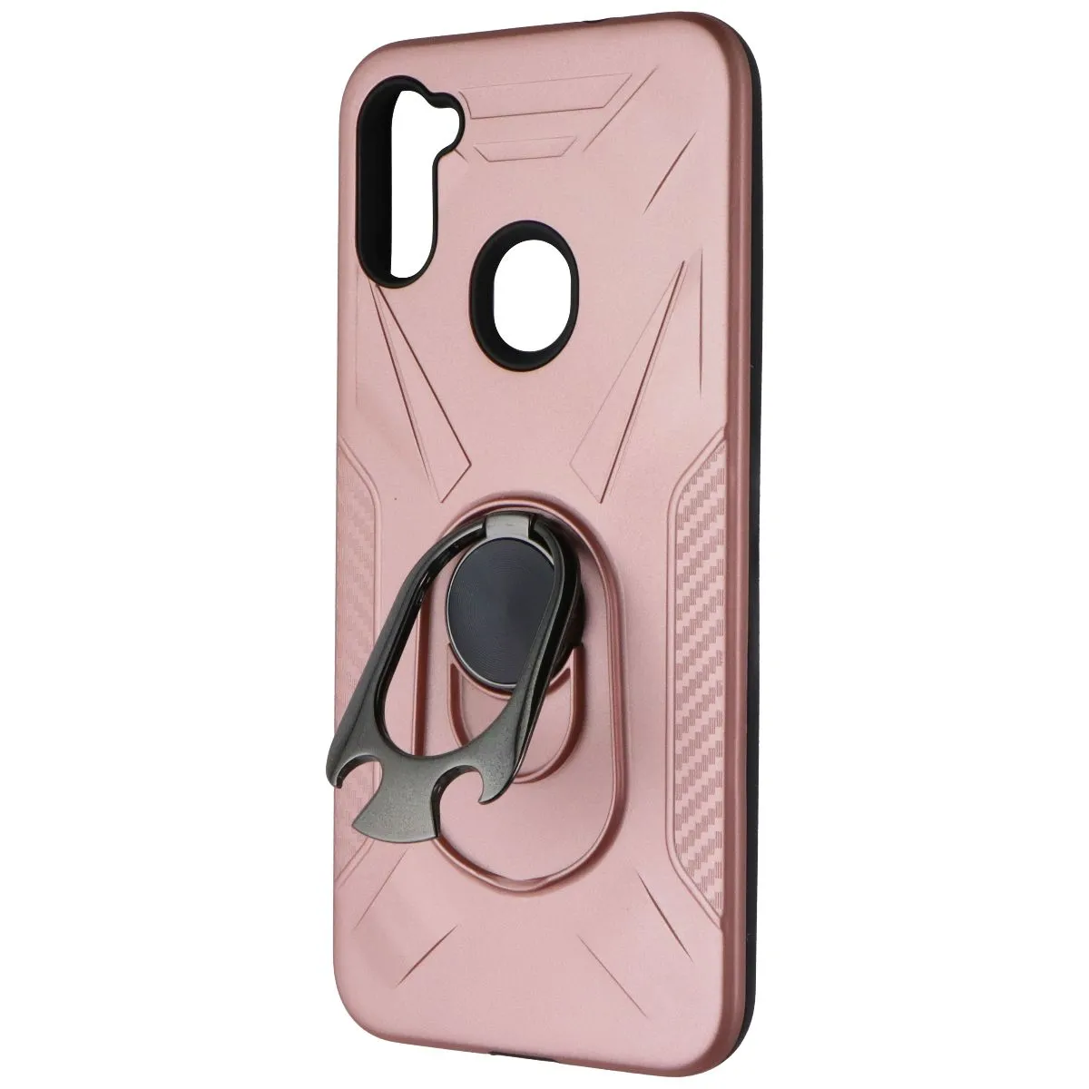 Mybat Premium Rugged Case with Kickstand for Samsung Galaxy A11 - Rose Gold Sporty Design Soft Touch