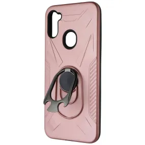 Mybat Premium Rugged Case with Kickstand for Samsung Galaxy A11 - Rose Gold Sporty Design Soft Touch