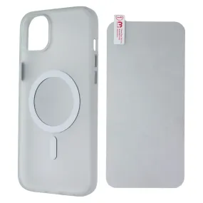 Durable Texture Layer Comfort Edge Layer Mybat Pro Frosted Skin Feeling Case for MagSafe for iPhone 14 Plus - White