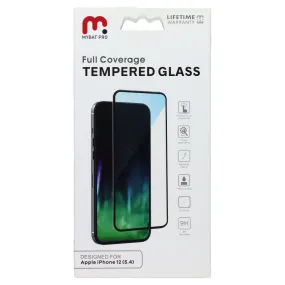 MyBat Pro Full Coverage Tempered Glass for Apple iPhone 12 - Clear/Black Trim Screen Protector Ultra Elite