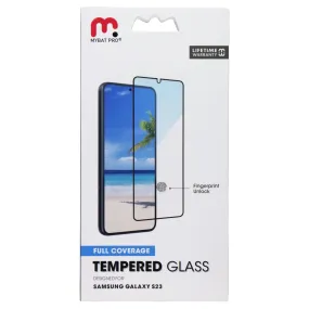 Mybat Pro Full Coverage Tempered Glass for Samsung Galaxy S23 - Clear Crystal Clear Shield Mobile Shield