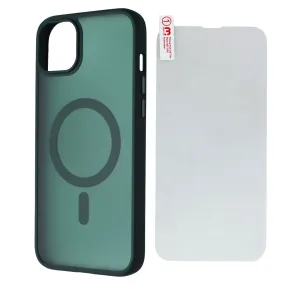MyBat Pro Hybrid Case for MagSafe for Apple iPhone 14 Plus - Green Frosted Finish Hand Feel