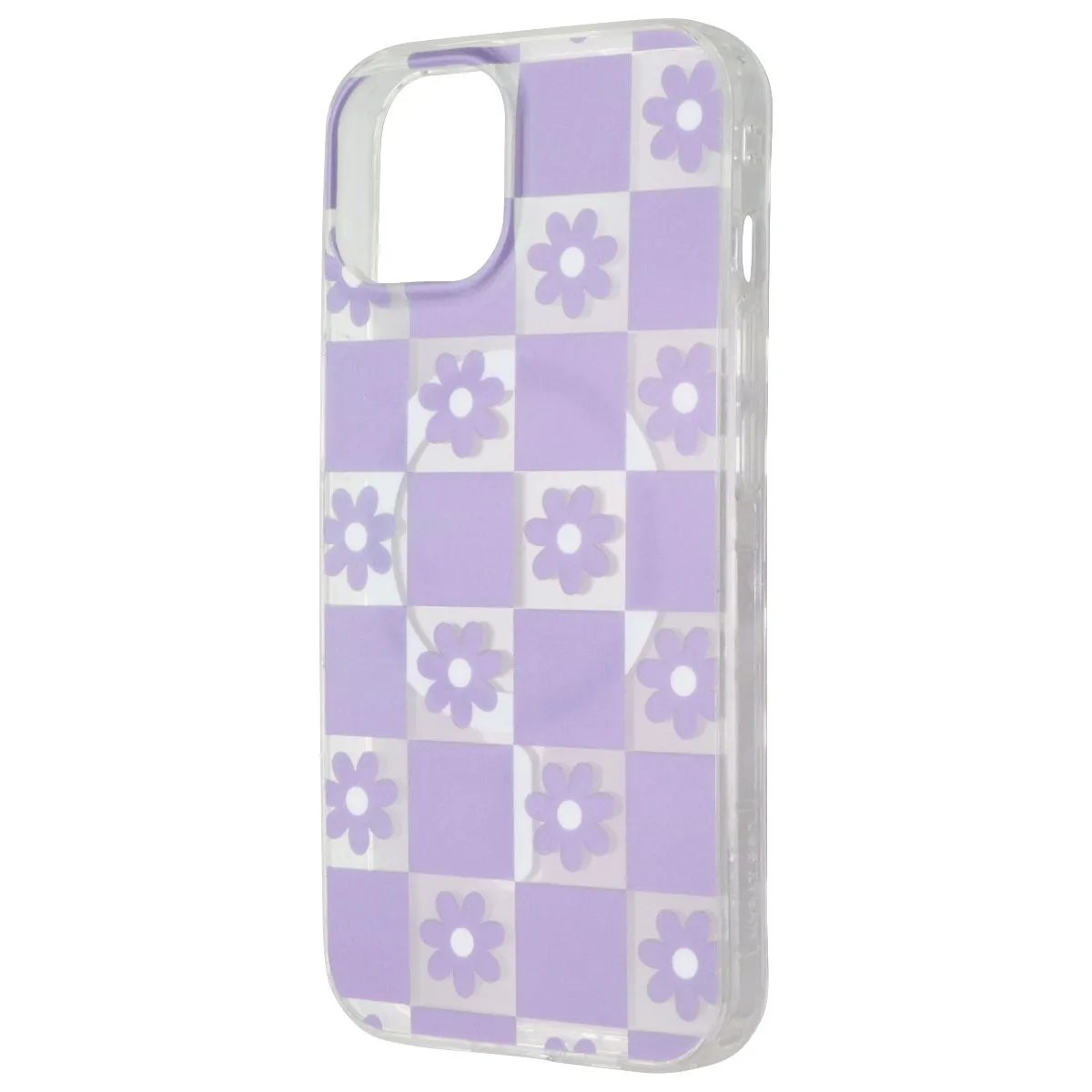 Mybat Pro Mood Series Case for MagSafe for Apple iPhone 14 - Retro Purple Floral Soft Surface Layer Tough Grip