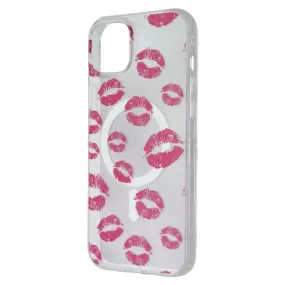 3D Effect Lightweight Build Quality MyBat Pro Mood Series Hard Case for MagSafe for iPhone 15 Plus - Kisses/Clear