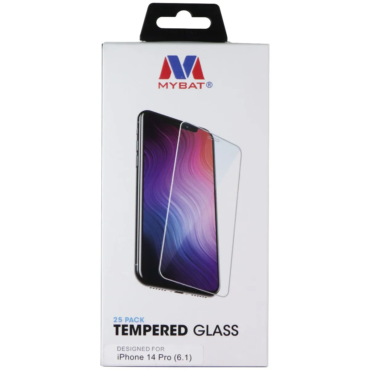 matte finish screen Mybat Tempered Glass Screen Protector for Apple iPhone 14 Pro - 25 Pack
