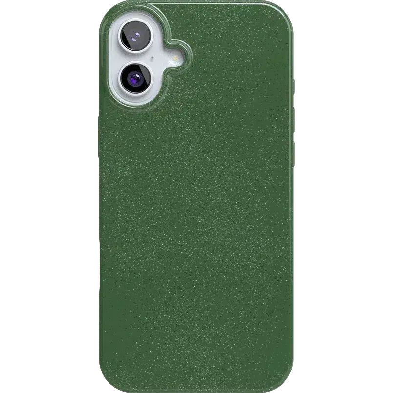 Matte Feel Texture Rugged Look Finish Mystic Moss | Green Enchanted Shimmer Case