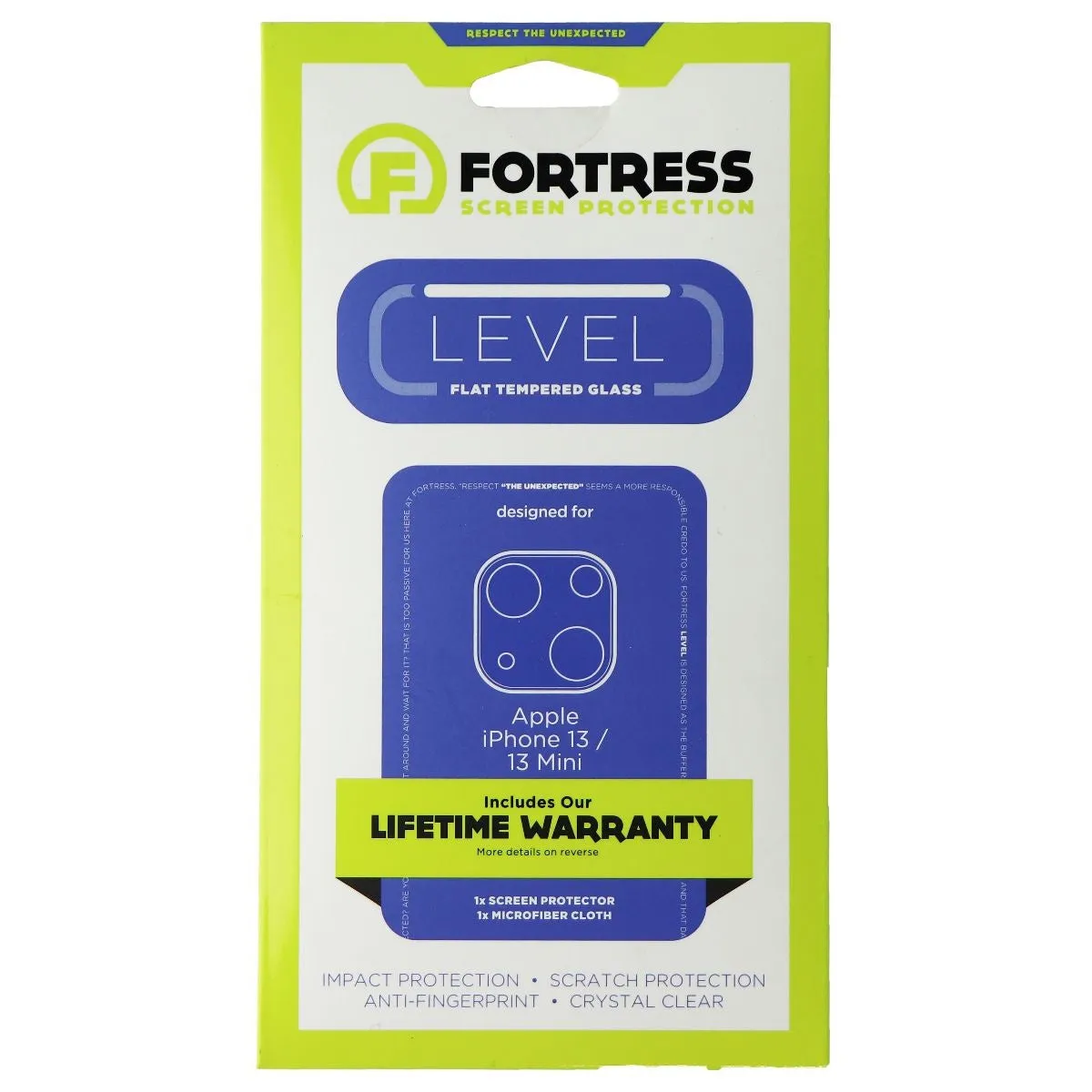 Fortress Tempered Glass Camera Lens and Cover for iPhone 13 and 13 Mini Screen Reinforcement Film Crystal Clear