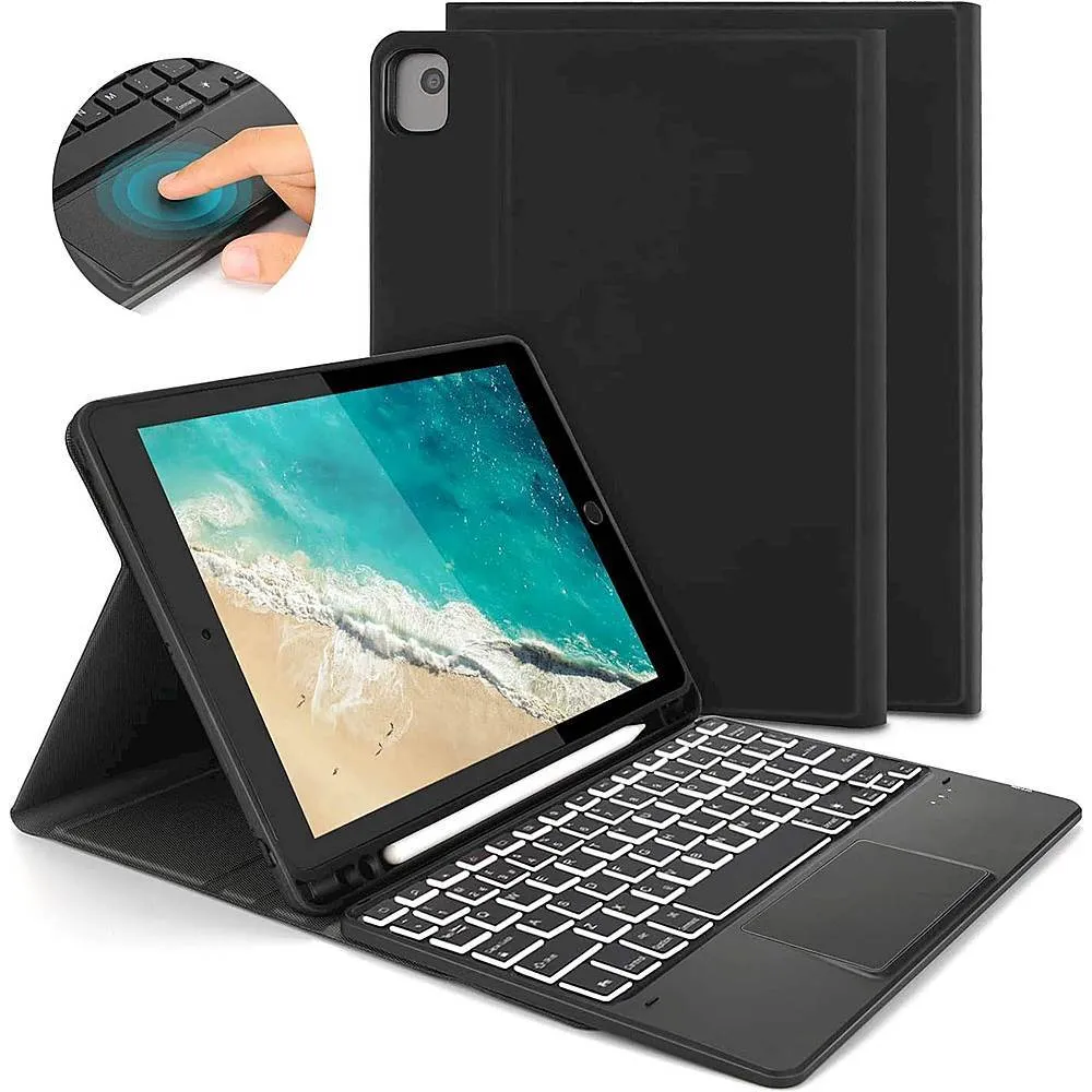 Navigate Series Keyboard Folio Touchpad Case - iPad 10.2" pad case for graphic work sleek matte case