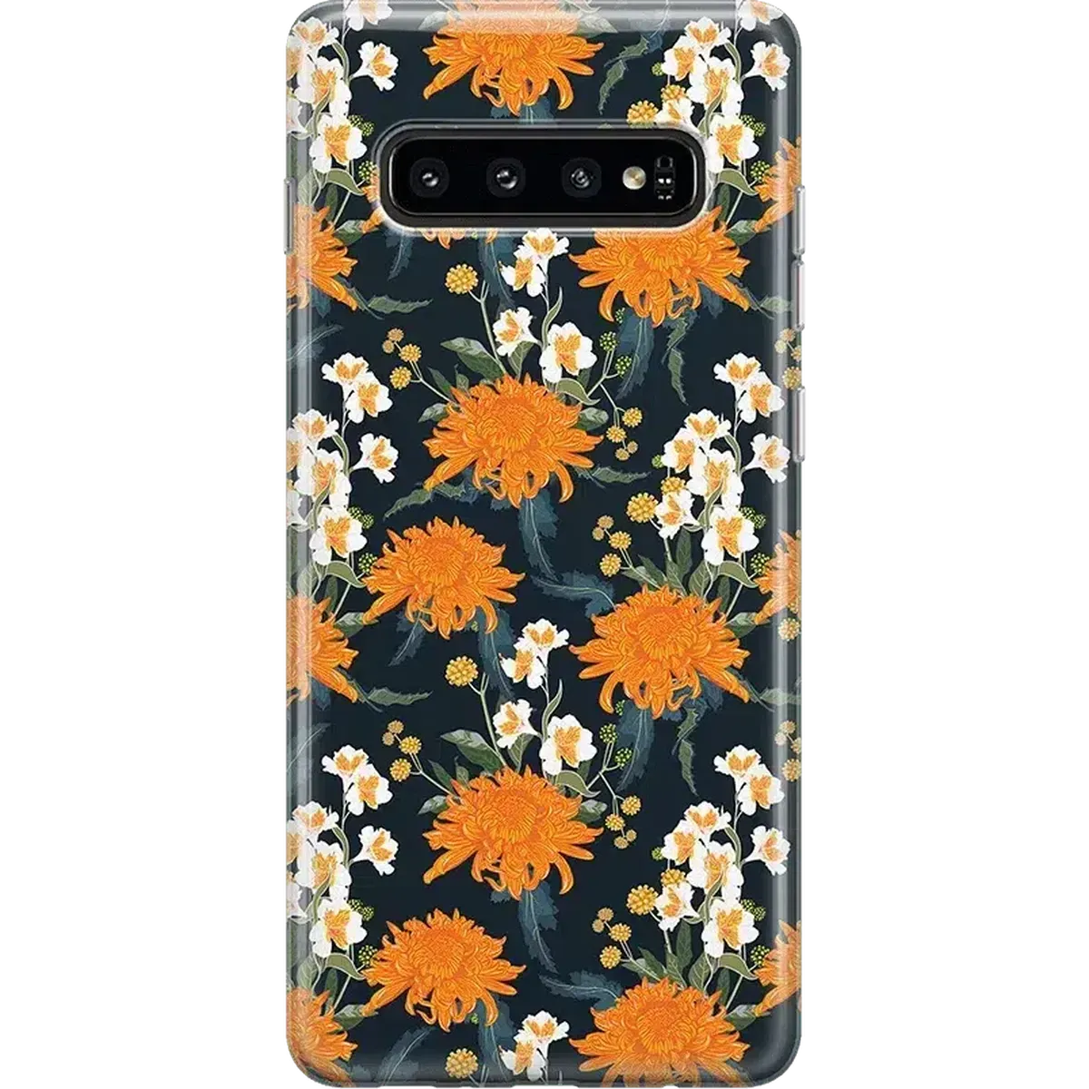 Off Tropic Floral | Exotic Orange Flower Samsung Case Smooth Layer
