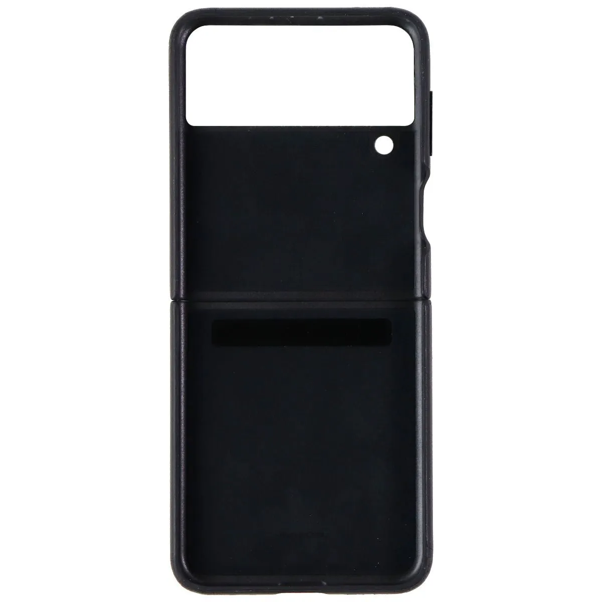 Official Samsung Leather Cover for Galaxy Z Flip3 5G - Black Compact Style