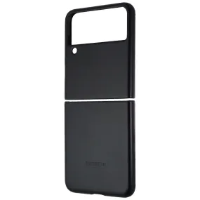 Trendy Detailing Official Samsung Leather Cover for Galaxy Z Flip3 5G - Black