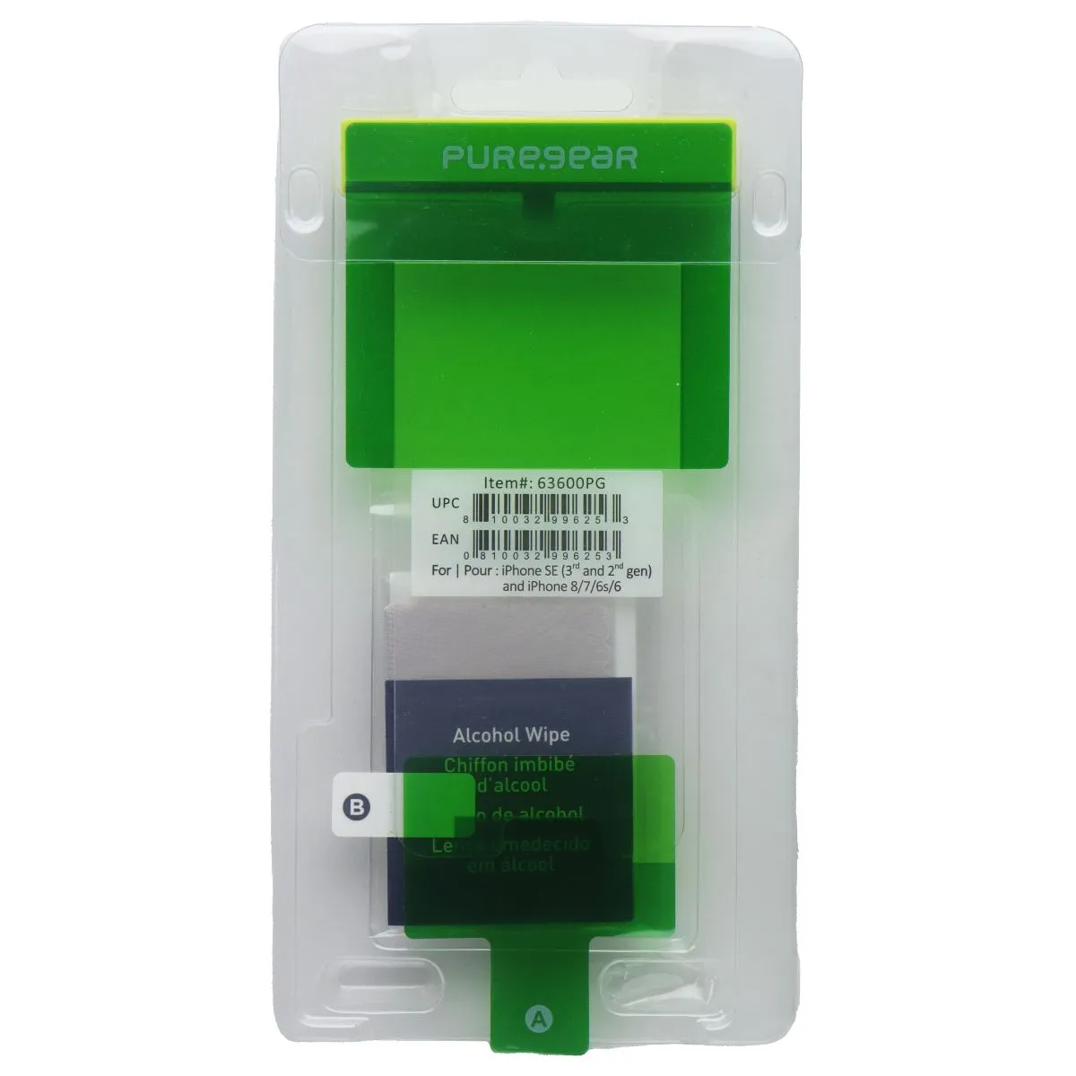 PureGear Tempered Glass Screen Protector for iPhone SE (3 & 2) - Clear (BULK) Teenager Screen Protector Screen Guard Pro