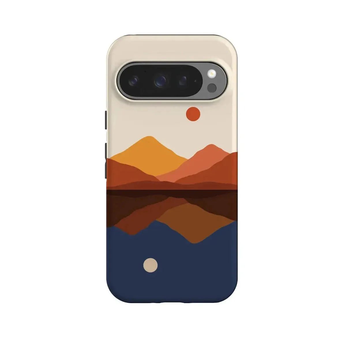 Clear Pattern Opposites Attract | Day & Night Colorblock Mountains Google Pixel Case