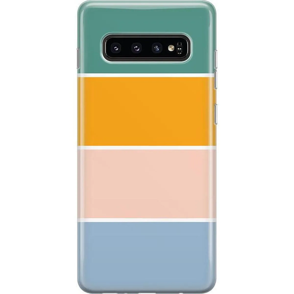 Grip Layer Soft Material Paint The Town | Colorblock Stripes Samsung Case