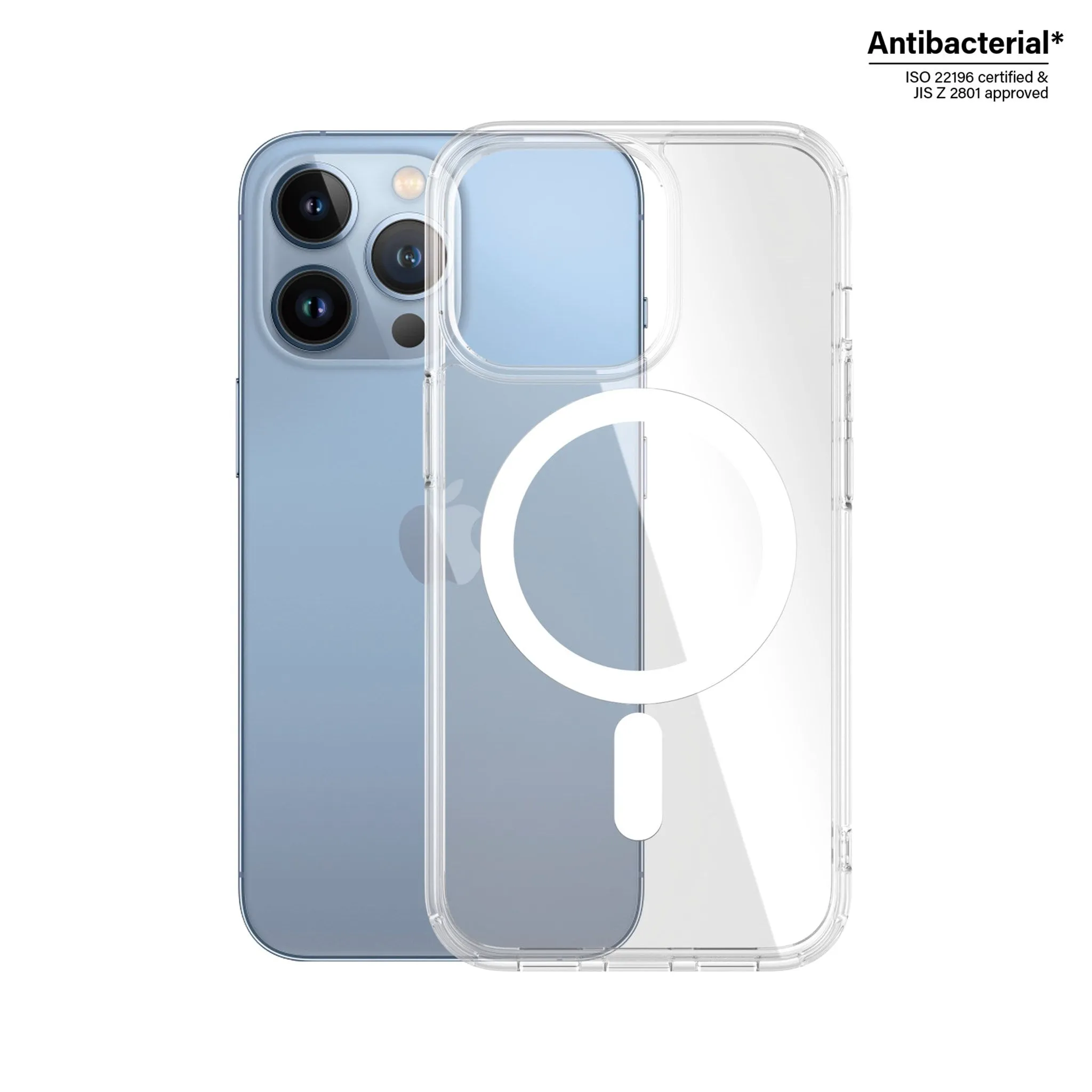 PanzerGlass? HardCase Transparent w. White MagSafe iPhone 13 Pro Modern Layer