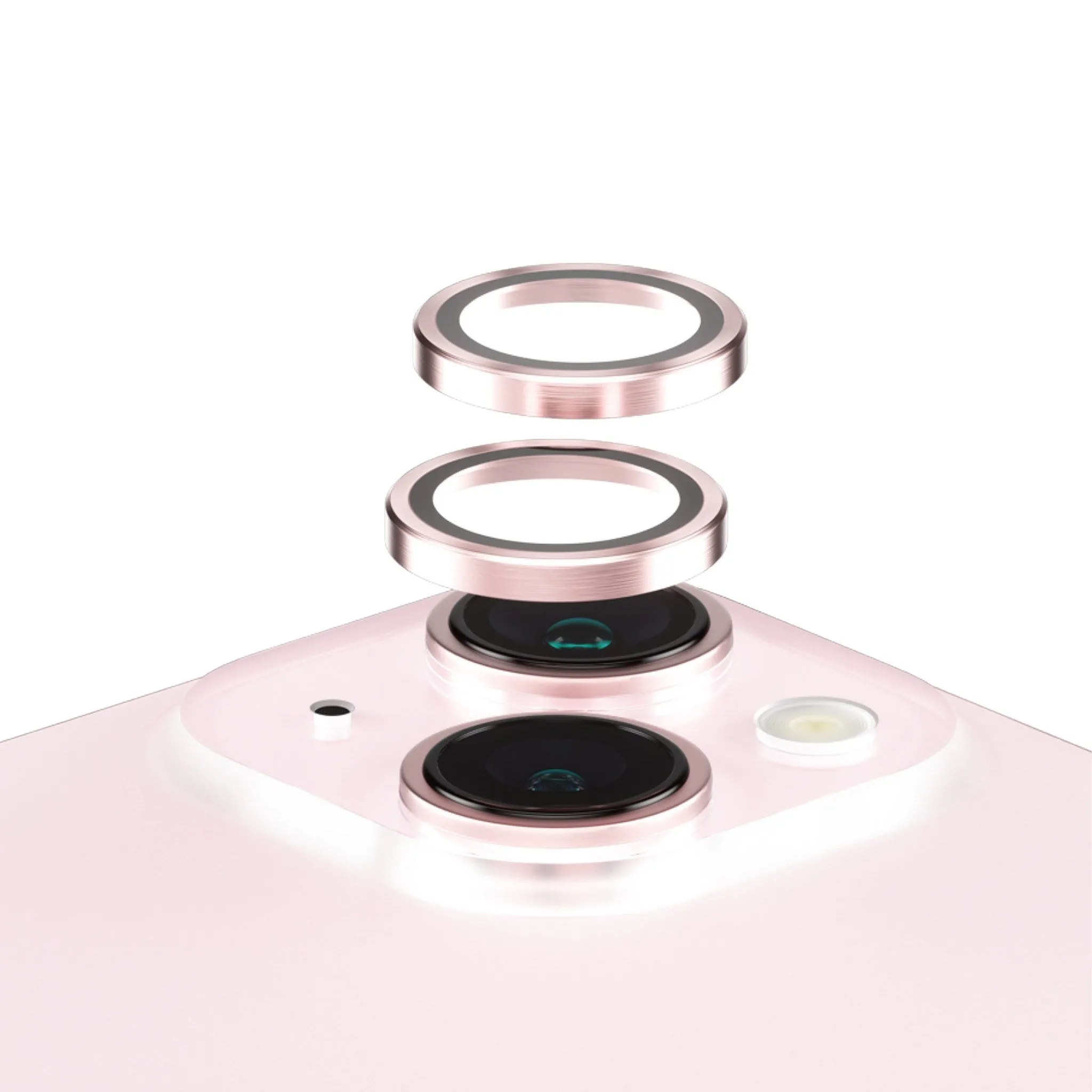 PanzerGlass? Hoops? Camera Lens Protector Pink iPhone 15 | 15 Plus Screen Shield Layer Glass Film