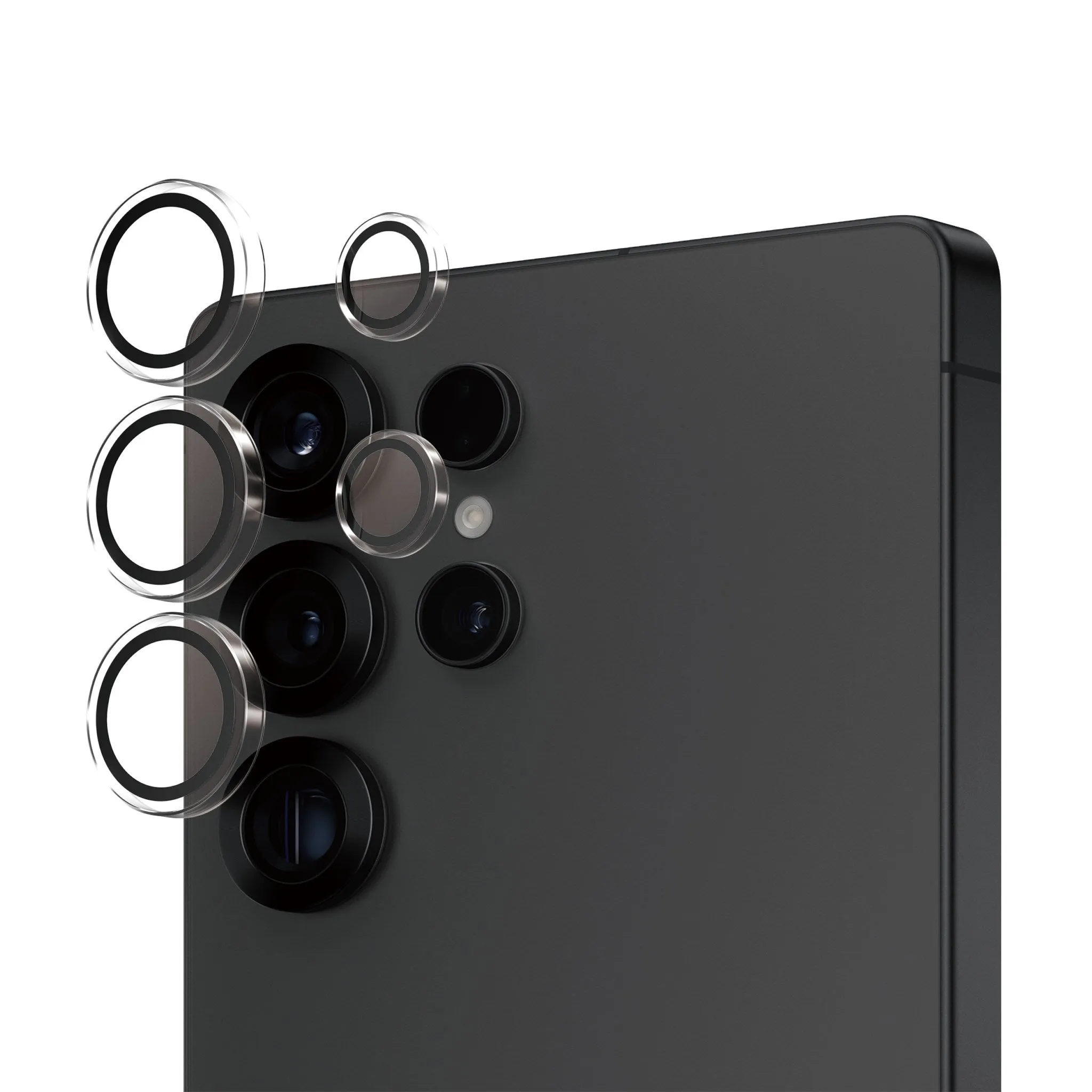 Crystal Guard Max Plus Edge Defense Guard PanzerGlass? Hoops? Camera Lens Protector Transparent Samsung Galaxy S25 Ultra