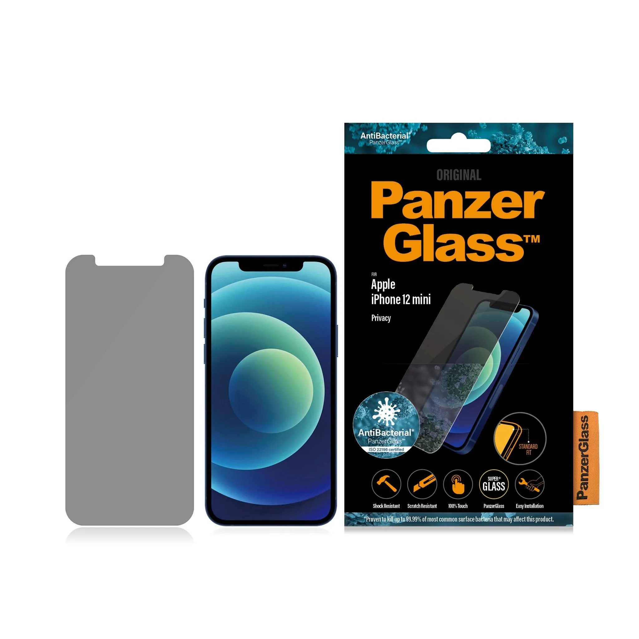 Edge Defense Film PanzerGlass? Privacy Screen Protector iPhone 12 Mini | Standard Fit
