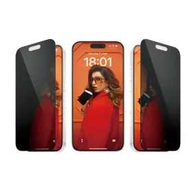 PanzerGlass? Privacy Screen Protector iPhone 15 Pro | Ultra-Wide Fit w. EasyAligner Impact Resistant Film Shock Resistant Film