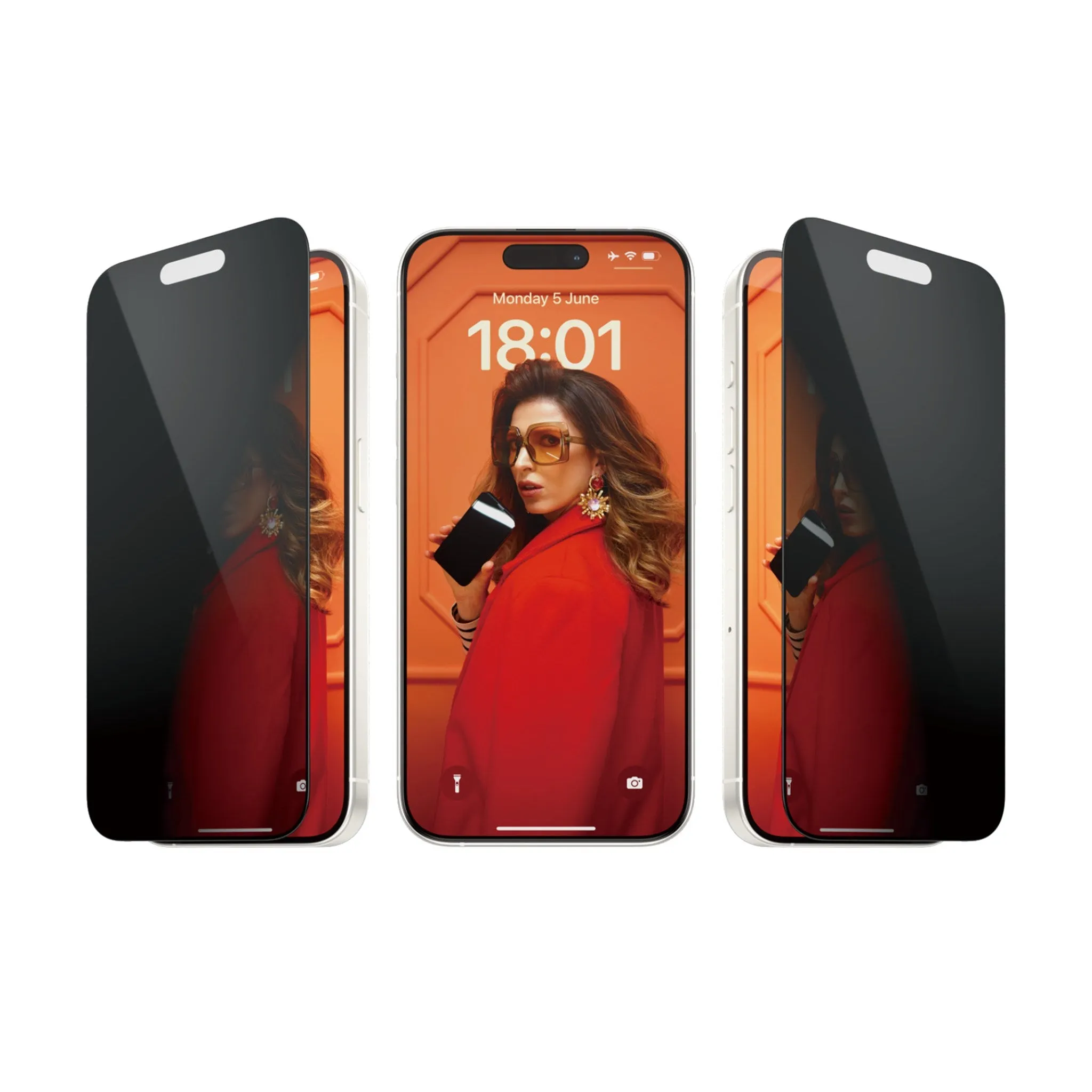 PanzerGlass? Privacy Screen Protector iPhone 15 Pro | Ultra-Wide Fit w. EasyAligner Impact Resistant Film Shock Resistant Film