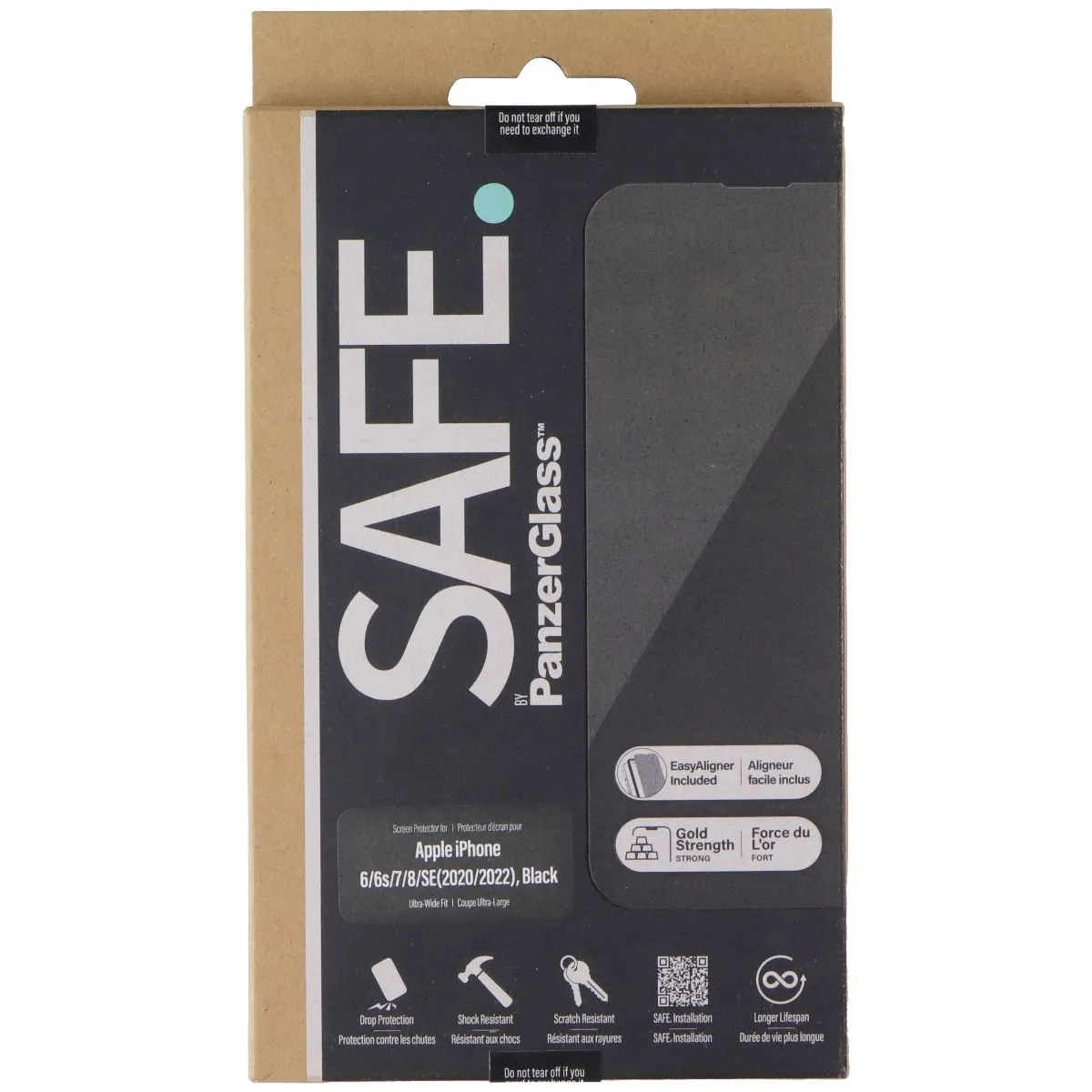 PanzerGlass SAFE Screen Protector for Apple iPhone SE (2022/2020)/8/7/6 Touch Guard Elite