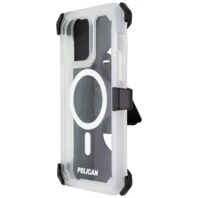 Stylish Grip Texture Portable Case Pelican Ambassador Case for MagSafe for Apple iPhone 15 Pro Max - Clear