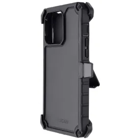 Premium Texture Design Hybrid Finish Pelican Ambassador Case for MagSafe for Apple iPhone 15 Pro Max - Shield Black