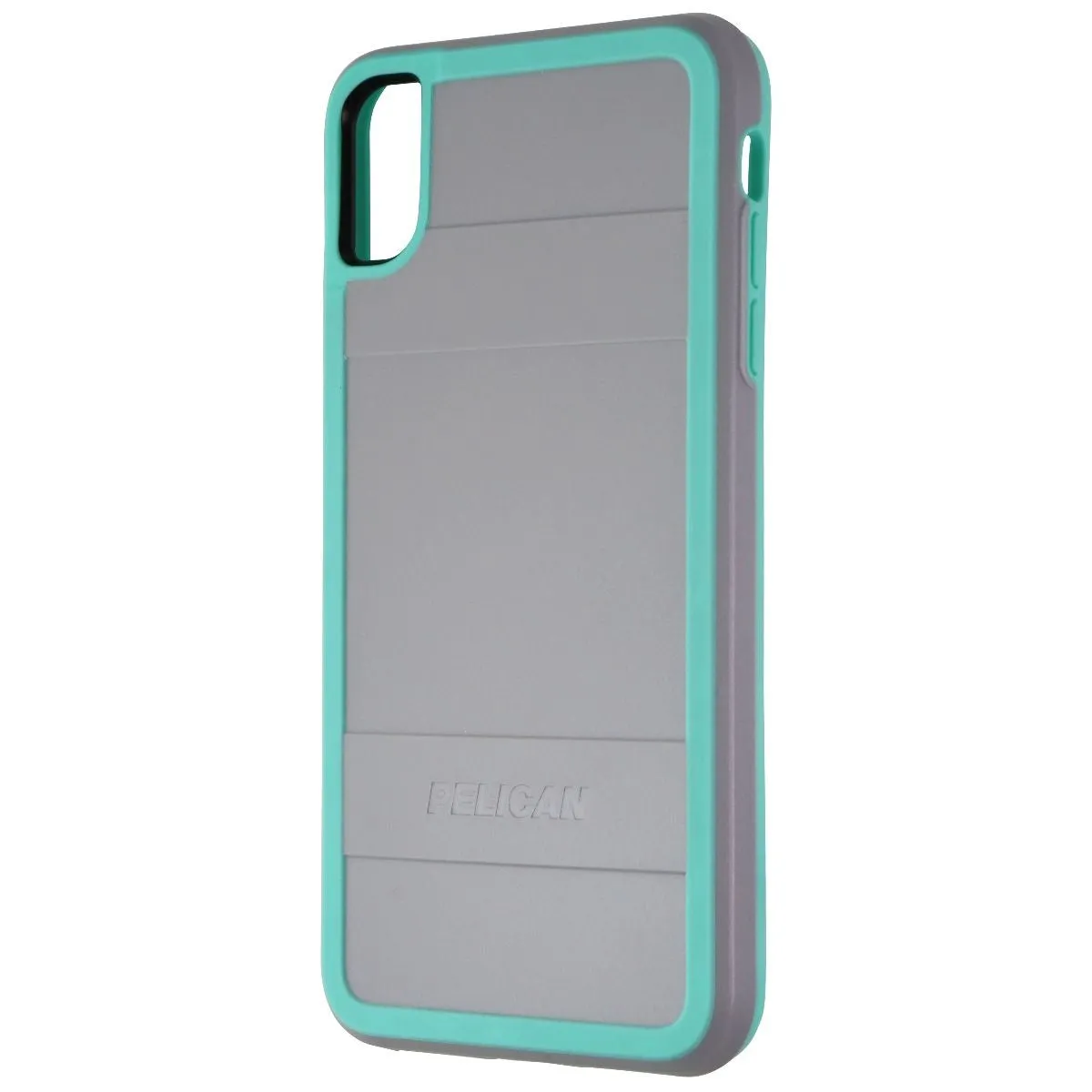 Pelican Protector Series Dual Layer Case for Apple iPhone Xs Max - Grey / Aqua Minimal Pattern Texture
