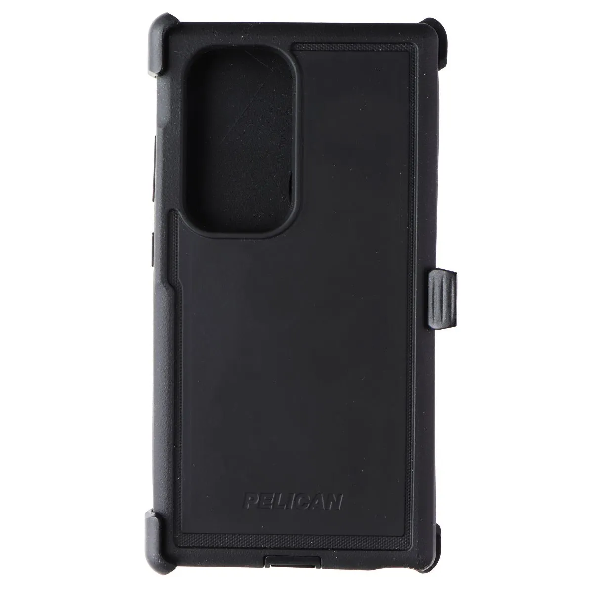 Minimal Shield Polished Texture Pelican Voyager Case and Belt Clip Holster for Samsung Galaxy S24 Ultra - Black