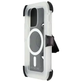 Pelican Voyager Magnetic Case for  MagSafe for iPhone 14 Pro - Clear/White Clear Texture