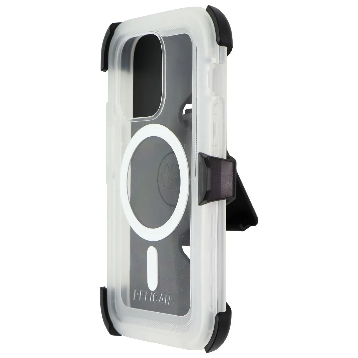 Pelican Voyager Magnetic Case for  MagSafe for iPhone 14 Pro - Clear/White Glossy Texture Layer