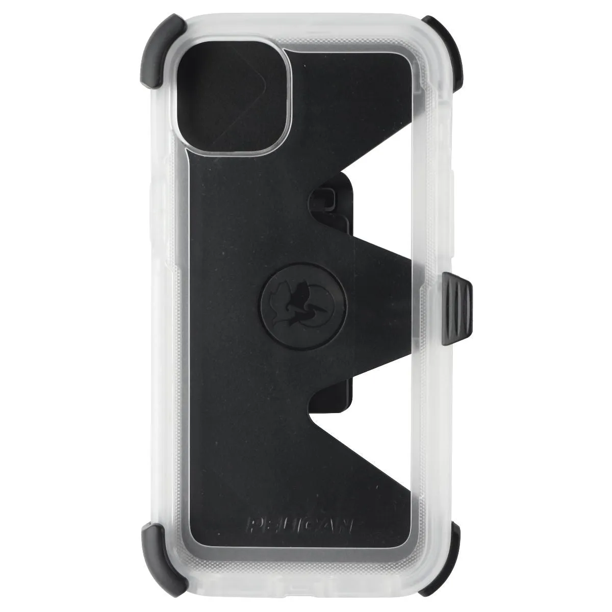Ergonomic Texture Pelican Voyager Series Case & Holster for iPhone 14 Plus - Clear/Black