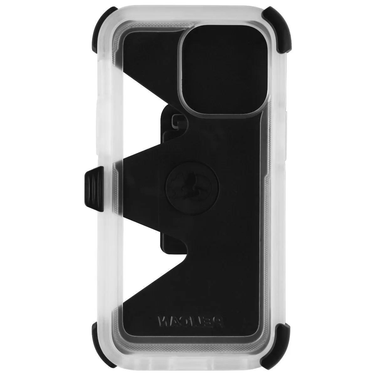 Sleek Appearance Durable Shape Pelican Voyager Series Case & Holster for iPhone 14 Pro Max - Clear/Black