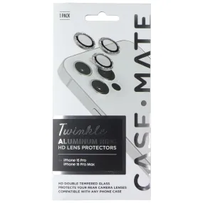 Case-Mate Aluminum Ring HD Lens Protectors for iPhone 15 Pro / Pro Max - Twinkle Elite Device Film Screen Guard Max