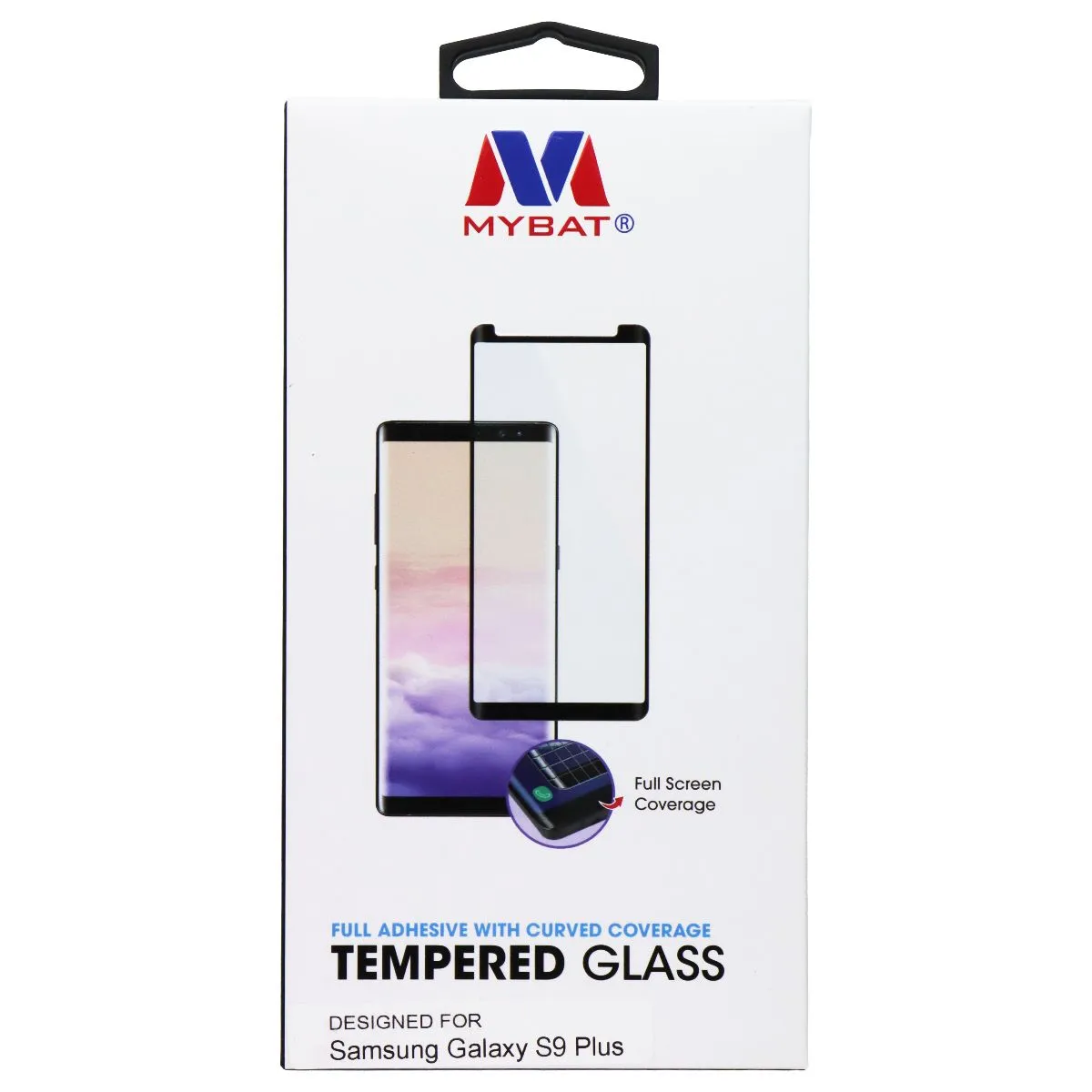 Mybat Full Adhesive Tempered Glass for Samsung Galaxy S9 Plus - Curved Crystal Guard Max Plus