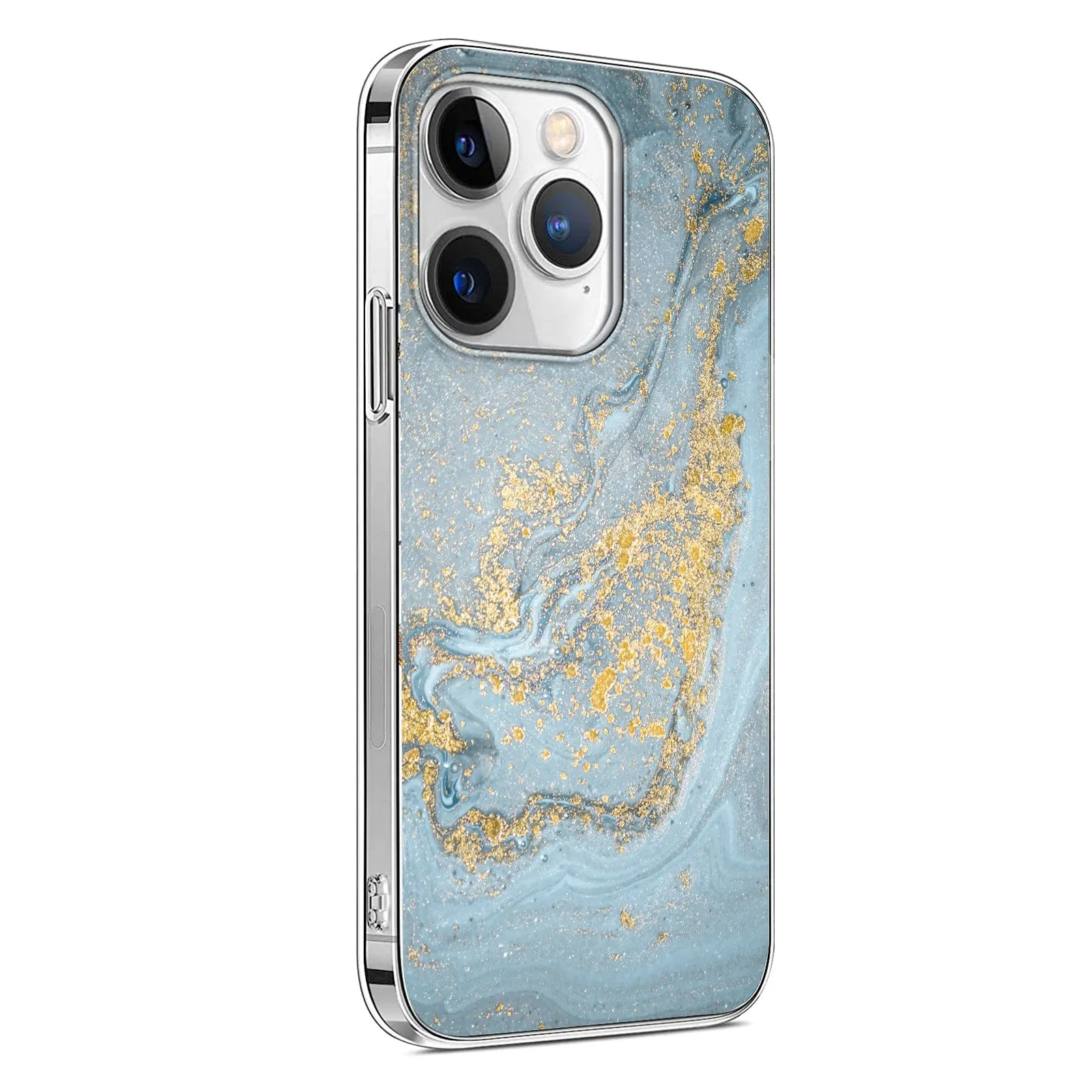 Enhanced grip iPhone 15 Pro Max Blue Marble Case - Elegant Protection | Inspire Series