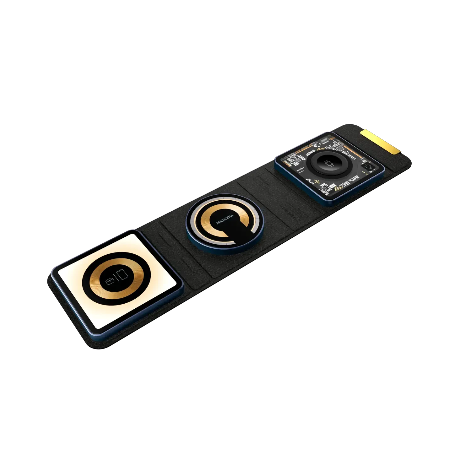 Comfort Fit high quality build MICRODIA SNAPPad? Visi.TRIO Crocodile Birkin, 23W 4-in-1 Portable Foldable Wireless Charging Pad