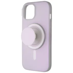 PopSockets Phone Case for MagSafe for Apple iPhone 15 - Opalescent Clear Elegant Build Texture Soft Feelings