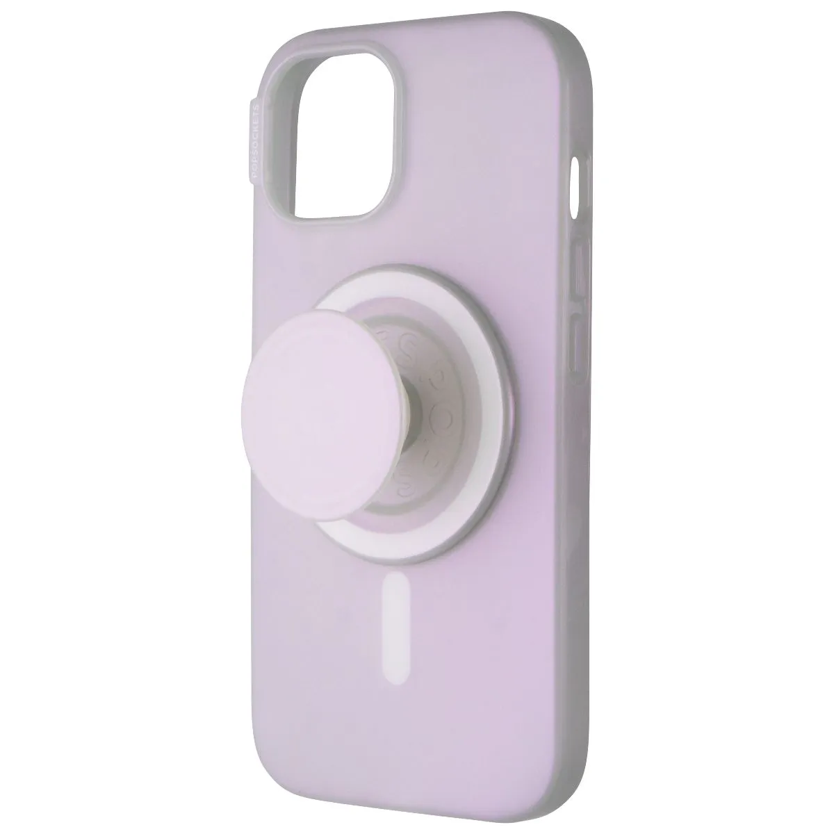 PopSockets Phone Case for MagSafe for Apple iPhone 15 - Opalescent Clear Elegant Build Texture Soft Feelings