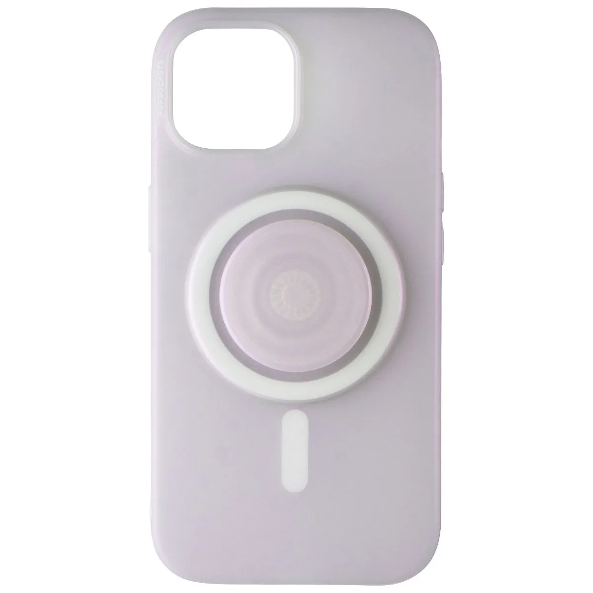Soft Edge PopSockets Phone Case for MagSafe for Apple iPhone 15 - Opalescent Clear