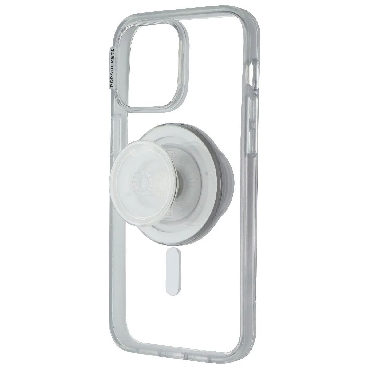 Port Protection Comfort Texture Layer PopSockets PopCase for MagSafe for iPhone 15 Pro Max -Clear