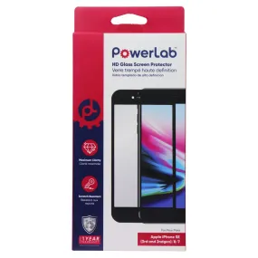 PowerLab HD Glass Screen Protector for Apple iPhone SE (3rd/2nd Gen) - Clear Smooth Touch Shield