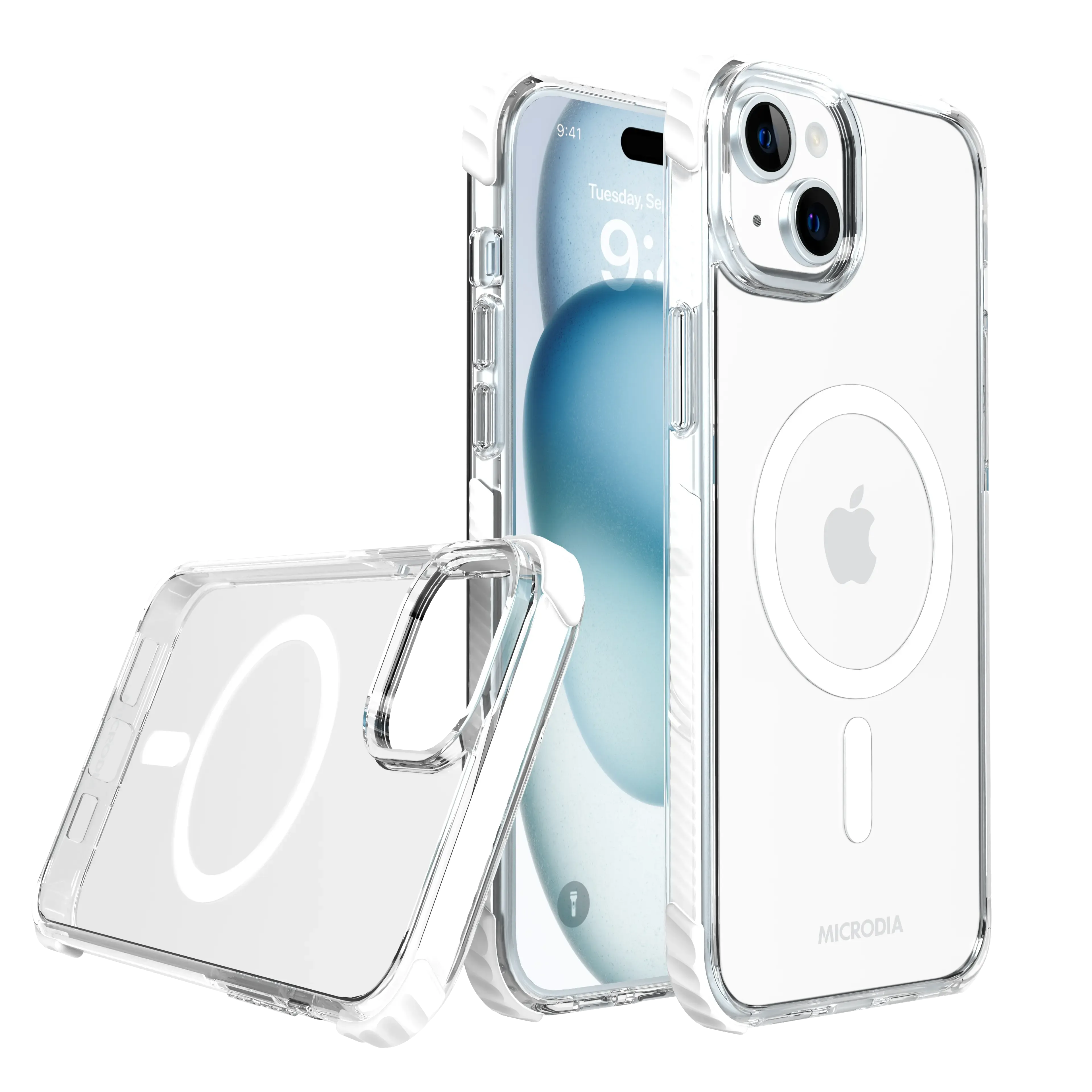 MICRODIA CRYSTAL GEAR? High Transparency Protective iPhone Case - White Gift Choice Frosted surface
