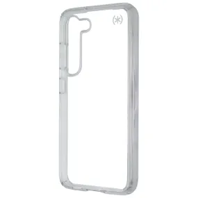 Speck Presidio Perfect-Clear Case for Samsung Galaxy S23 - Clear Soft Finish Modern Texture Build