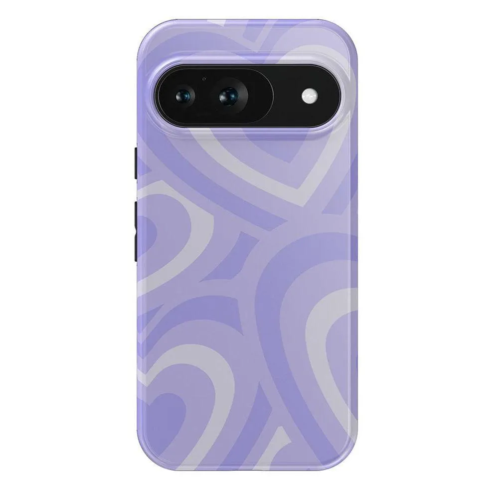 Glossy Look Love Song | Lavender Heart Google Pixel Case
