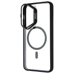 Prodigee KickIt Case for MagSafe for Samsung Galaxy S24  (Plus) - Clear / Black Light Structure