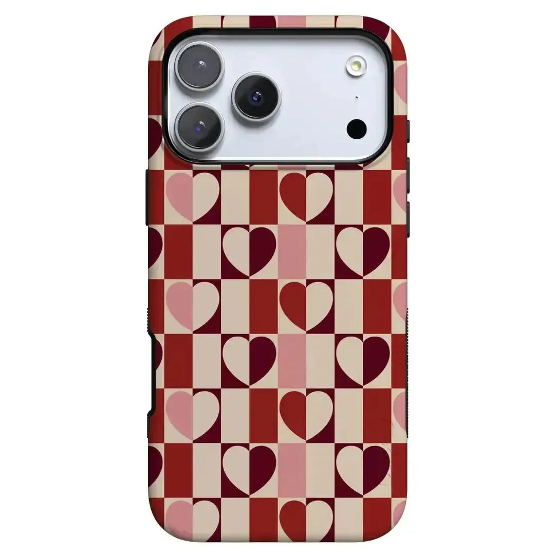 Luxury Layer Texture Comfort Layer Texture Love's a Game | Retro Hearts Case