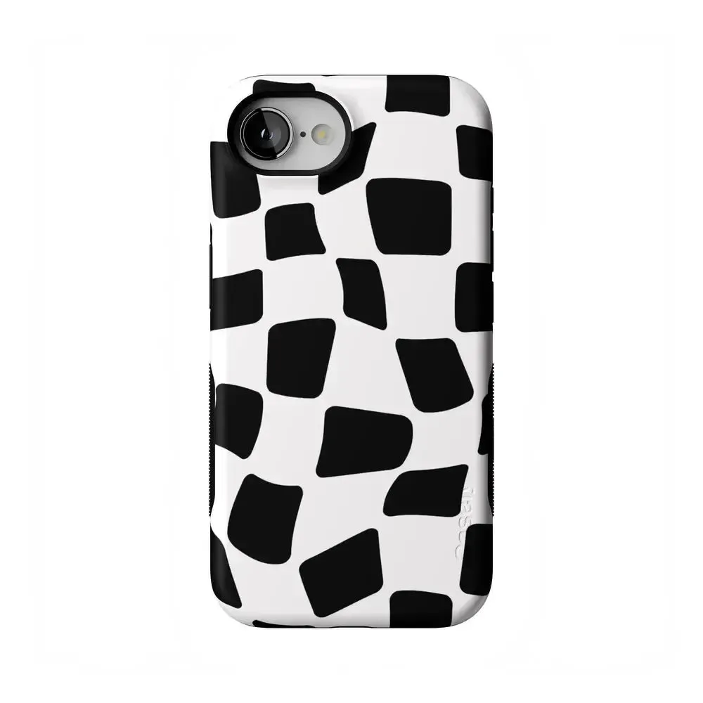 Ultra Thin Smooth Outline Funky Checkerboard | High Contrast Design Case