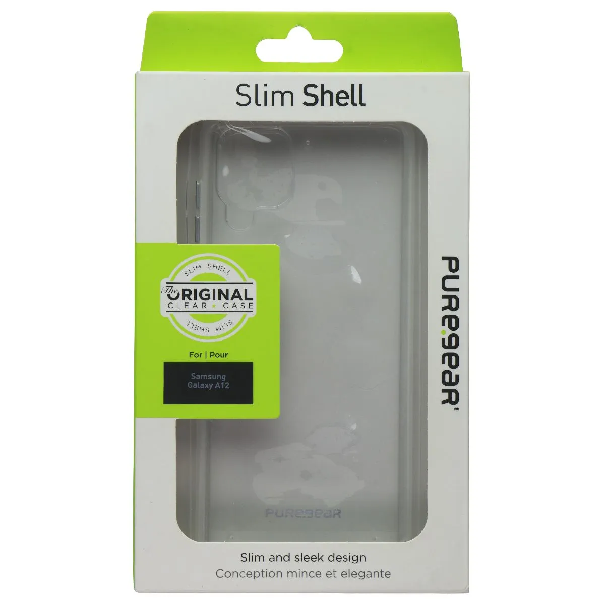 PureGear Slim Shell Series Case for Samsung Galaxy A12 (2020) - Clear Polished Texture Travel Ready